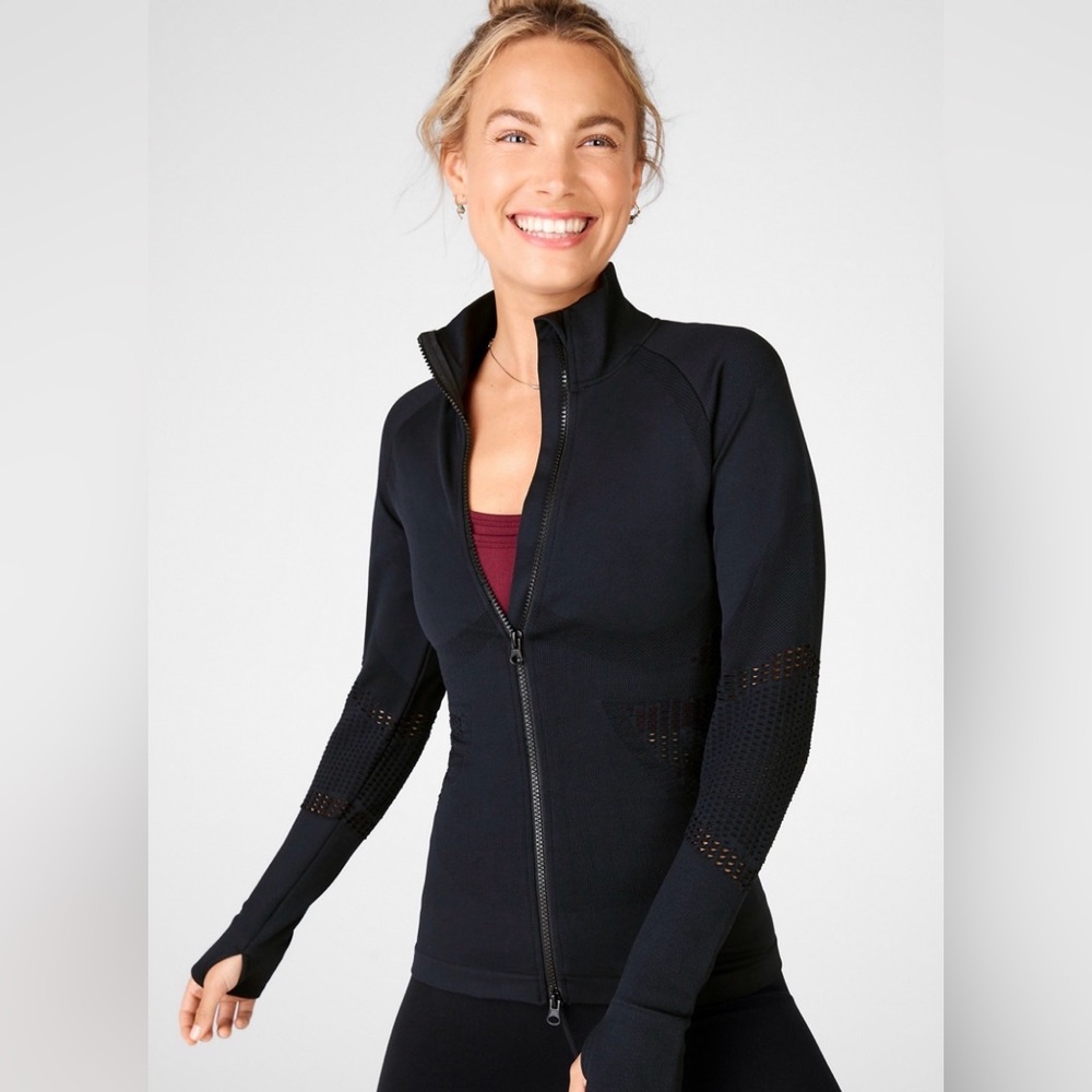 Fabletics Seamless Mock Neck Zip Jacket